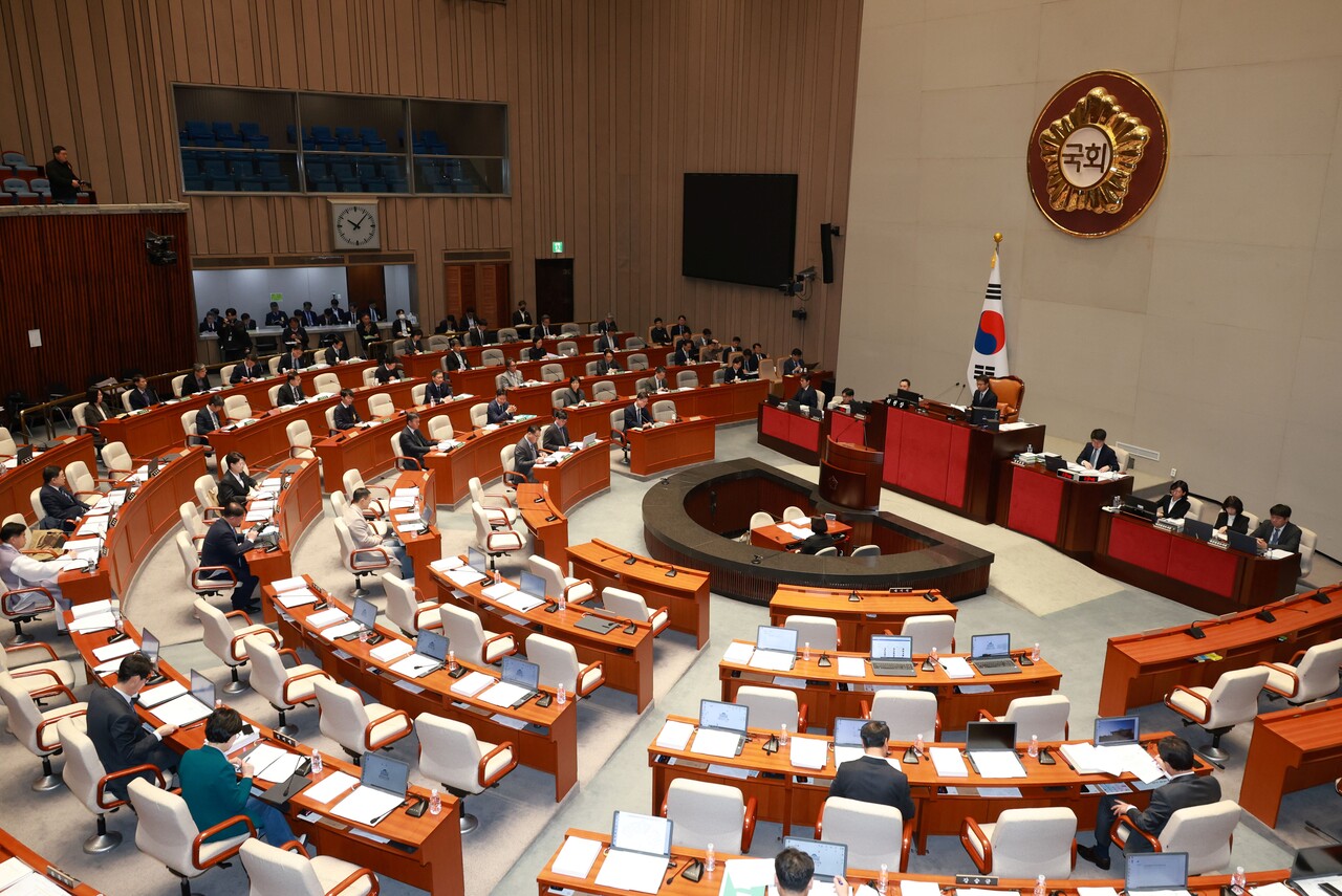 지난 11일 서울 여의도 국회에서 예산결산특별위원회 제6차 전체회의가 진행되고 있다. [사진제공=뉴시스]